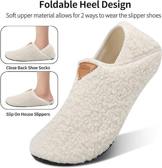 House Slippers for Women Men ,Womens Mens Slippers with Non-slipSole Slip On for indoor & Outdoor,Portable Slippers for Home TravelHotel,Winter Warm Slippers FootwearShoe Slide Comfort