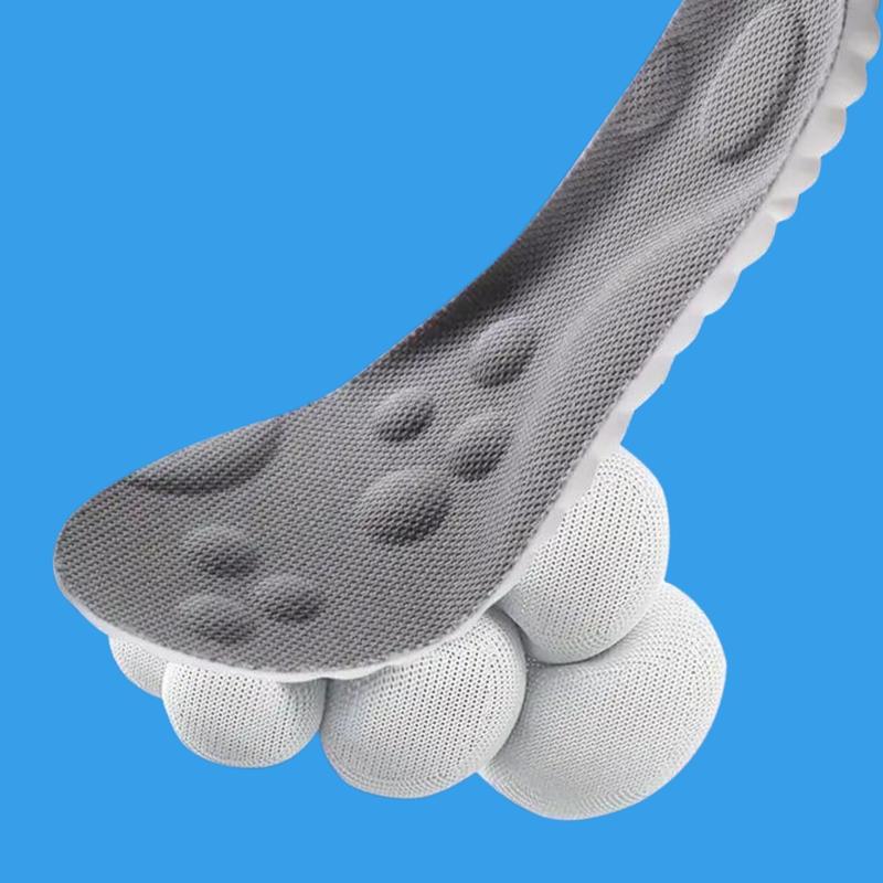 4D Memory Cloud Insoles - Men & Women’s Soft Shock Absorbing Shoe Inserts, Anti-Fatigue, Plantar Fasciitis Relief, Comfortable Foot Support