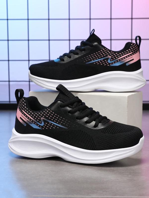 Women's Fashionable Lace Up Low Top Sneakers, Casual Breathable Comfortable Sports Running Shoes, All-match Basic Shoes for Daily Wear