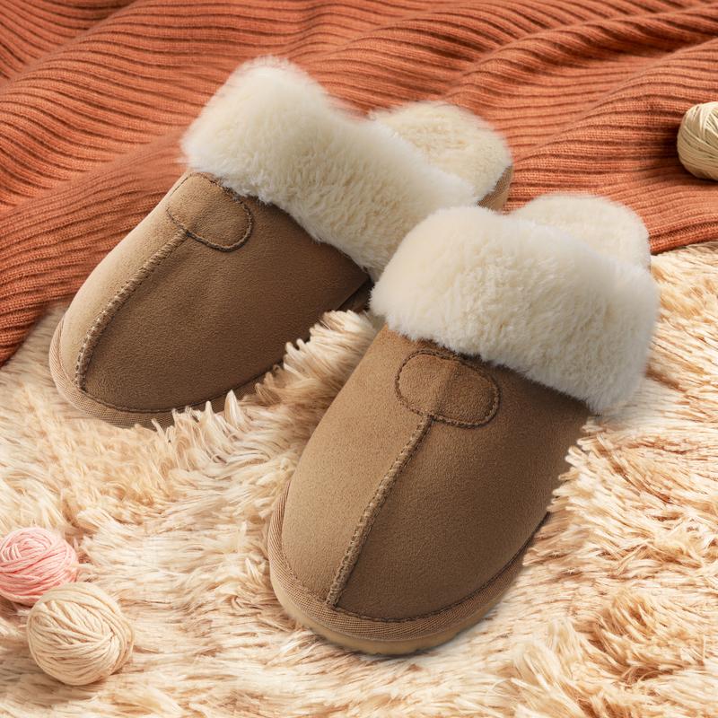 Dream Pairs [FuzzyEasy] Women's Fuzzy Bedroom Indoor Slippers Girl Shoes Comfort Suede Fur Soft Cozy House Footwear Winter Warm Slide Shoes Fluffy Furry Walking Shoes