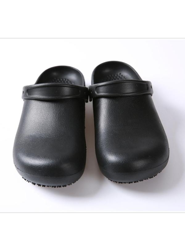 Men's Casual Solid Color Clogs,  2024 Fashionable Summer New Lightweight Breathable Non-slip Kitchen Slippers, Comfortable Home Slippers for All Seasons