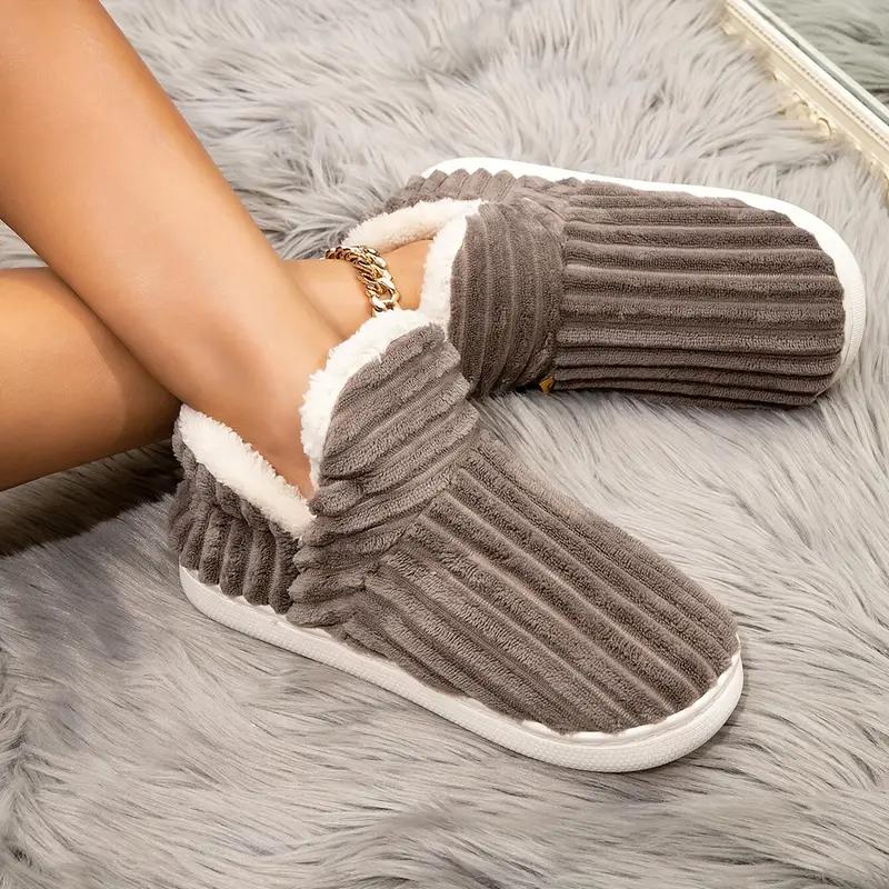 Women's Fuzzy Cozy Slippers Indoor Outdoor Fluffy Home Comfy Winter Cute Warm Memory Foam Furry Shoes