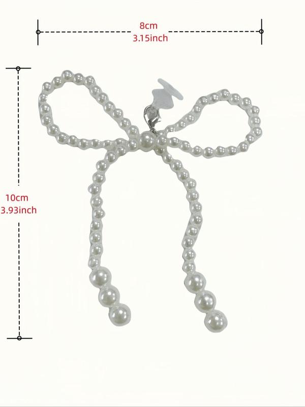 Faux Pearl Decorated Flower & Bowknot Design Shoe Charms, Cute DIY Shoes Decorations for Clogs, Fashionable Shoes Accessories for Women & Girls