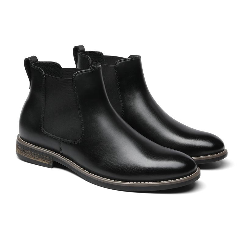 Bruno Marc Men's Vegan Leather Dress Chelsea Boots