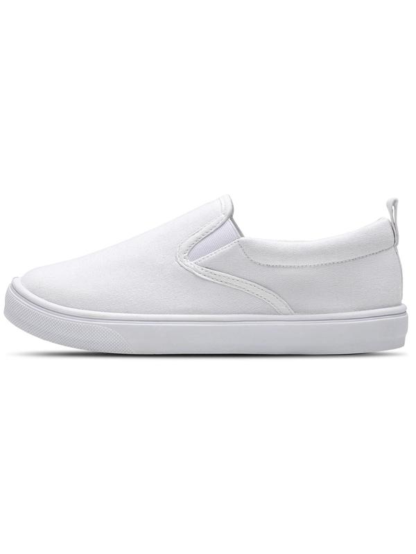 Summer 2024 Solid Color Canvas Skate Shoes, Minimalist Low Top Slip-ons, Walking Shoes, Girl Footwear, Shoes for Women, Fall Shoes