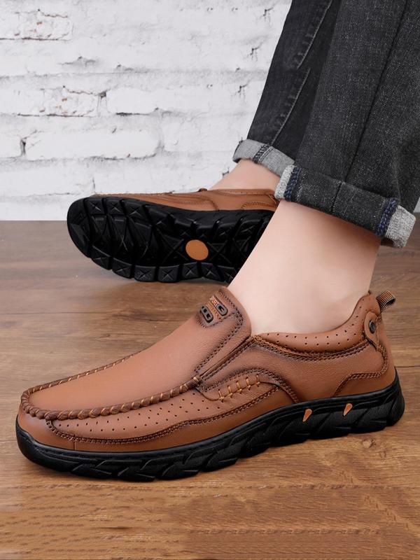 Men's Casual Solid Color Slip on Dress Shoes, Business Style Soft Sole Non-slip Loafers for Daily Wear, Fashion Shoes for Party, Daily Clothing Decor