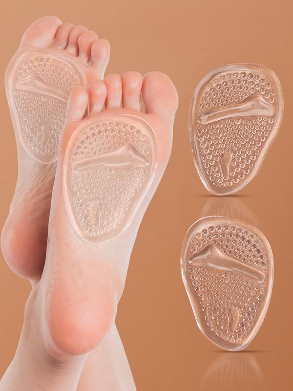 Women's 1 Pair Oval Shaped Thick Foot Protector, Anti-Slip Sole Insoles for High Heels Shoes