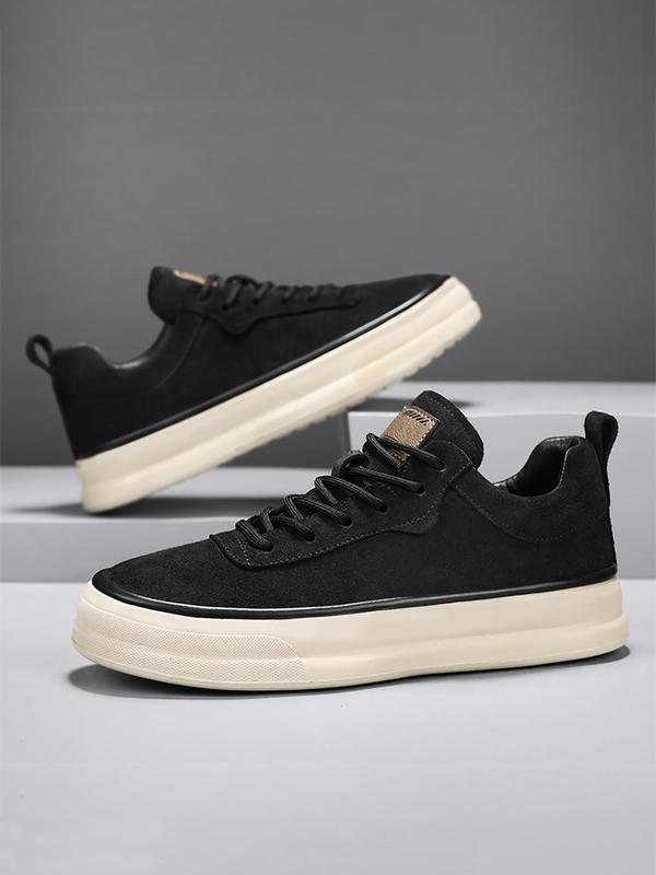 Men's Fashionable Lace Up Low Top Sneakers, Casual Comfortable Sports Shoes for Daily Wear, Breathable Non-slip Sneakers