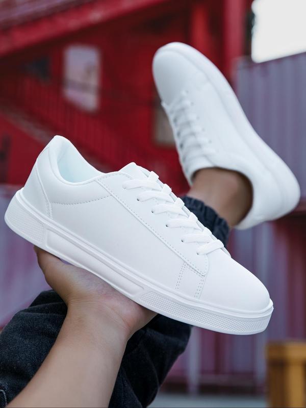 Men's Fashionable Lace Up Low Top Skate Shoes, Casual Comfortable Sports Shoes for Daily Wear, Male All-match Round Toe Shoes for Daily Wear