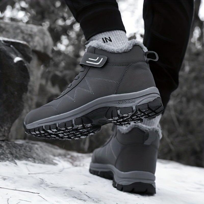 Men's Insulated Waterproof Winter Snow Boots Warm Outdoor Boots for Cold Weather