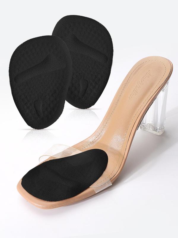 Women's 1 Pair Oval Shaped Thick Foot Protector, Anti-Slip Sole Insoles for High Heels Shoes