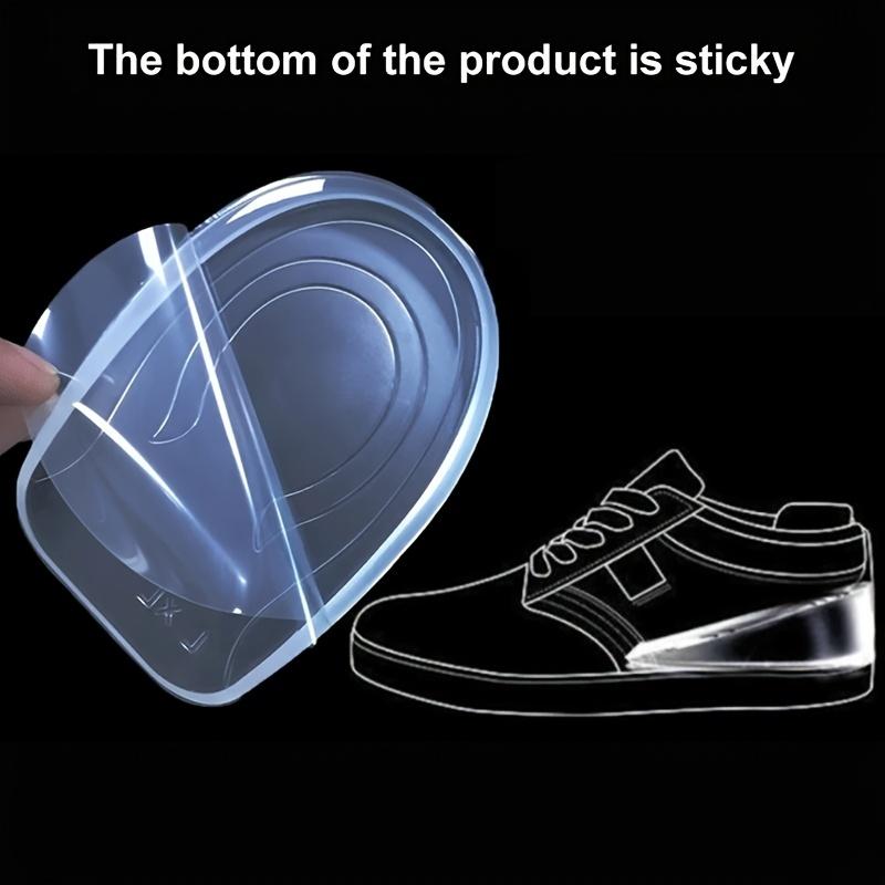 1 Pair Increase Insoles Invisible Silicone Transparent Non-Slip Increase Pad Increase Back Insoles for Men and Women Half Insole Footwear Shoe Comfort Bedroom Weight Designer Active 2 Inch