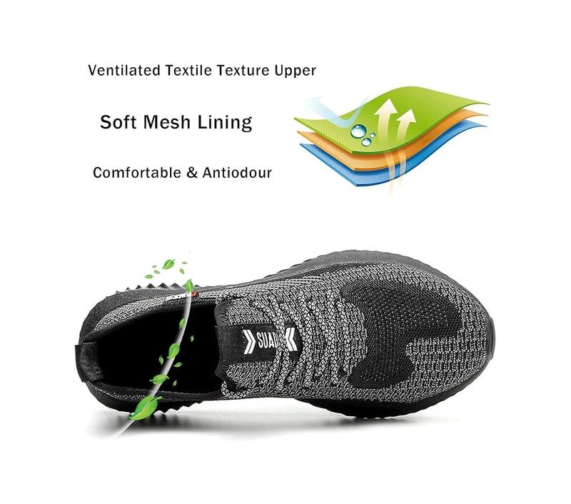 Steel Toe Safety Shoes for Women Men Work Shoes Industrial & Construction Sneakers Puncture Proof Lightweight Working Shoes puncture proof kevlar mid-sole wide application