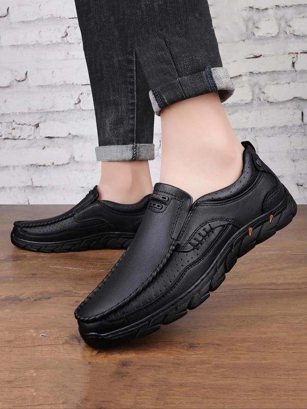 Men's Casual Solid Color Slip on Dress Shoes, Business Style Soft Sole Non-slip Loafers for Daily Wear, Fashion Shoes for Party, Daily Clothing Decor