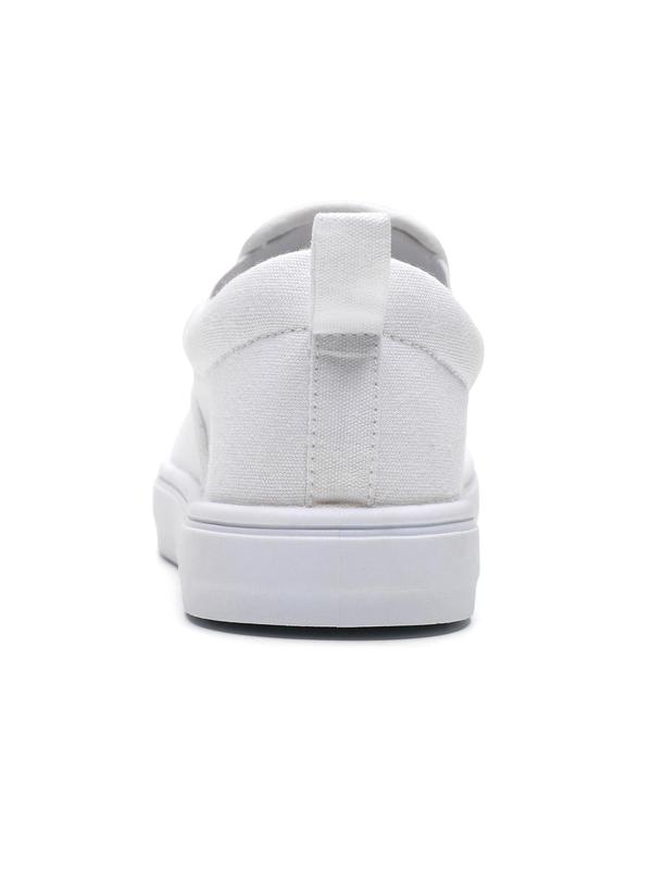 Summer 2024 Solid Color Canvas Skate Shoes, Minimalist Low Top Slip-ons, Walking Shoes, Girl Footwear, Shoes for Women, Fall Shoes