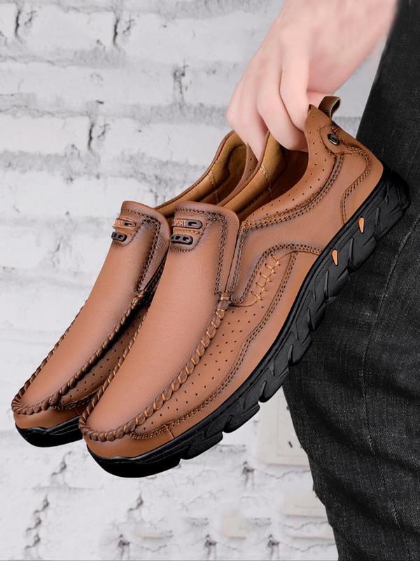 Men's Casual Solid Color Slip on Dress Shoes, Business Style Soft Sole Non-slip Loafers for Daily Wear, Fashion Shoes for Party, Daily Clothing Decor