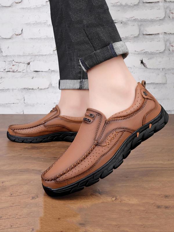 Men's Casual Solid Color Slip on Dress Shoes, Business Style Soft Sole Non-slip Loafers for Daily Wear, Fashion Shoes for Party, Daily Clothing Decor