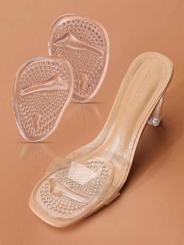 Women's 1 Pair Oval Shaped Thick Foot Protector, Anti-Slip Sole Insoles for High Heels Shoes