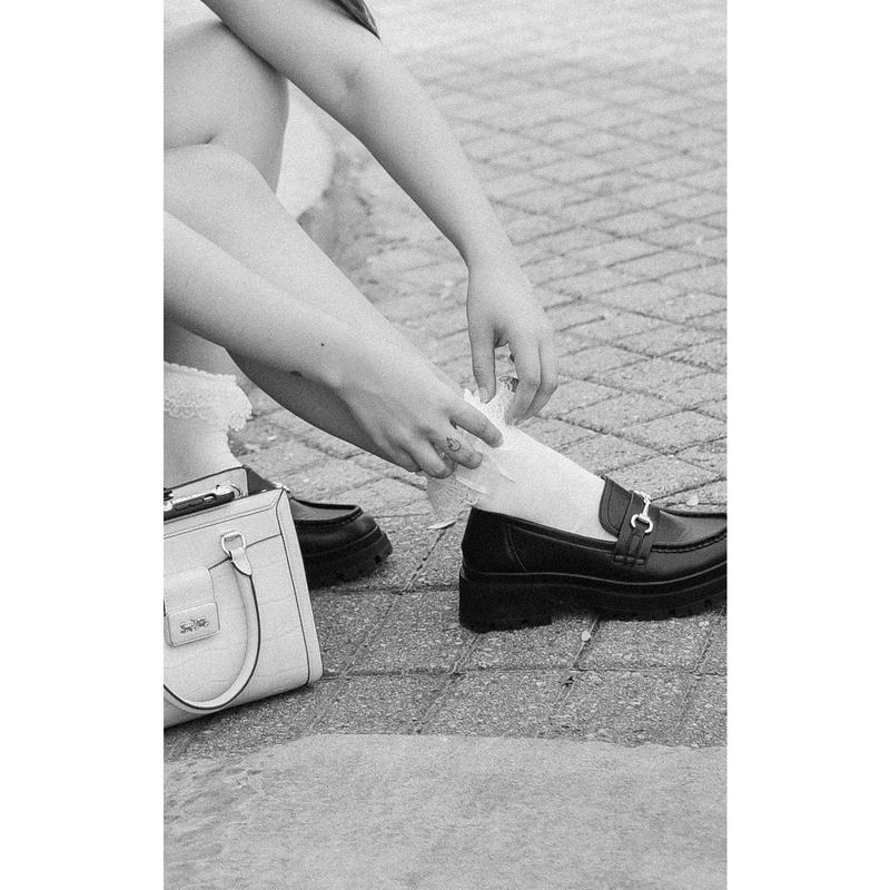 Black Matte Leather Loafers