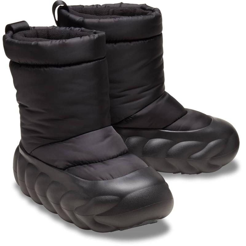 Crocs Unisex Adult Overpuff Boots, Fleece-Lined Platform Snow Boots