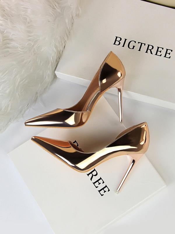 Women's Fashionable Solid Color Stiletto Heels, Elegant Pointed Toe High Heels for Party, Daily Wear for Women & Girls