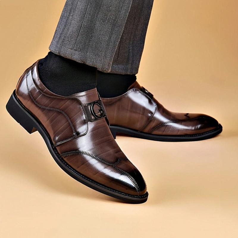 Stylish Slip-On Oxford Dress Shoes For Men - Perfect For Formal, Casual, Business, Weddings & Work - Lace-Up Design - Classic & Contemporary.