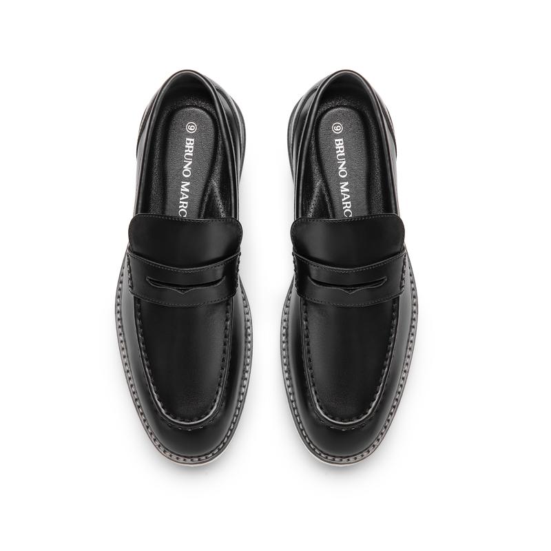 Bruno Marc Men's Vegan Leather Slip-On Penny Loafers