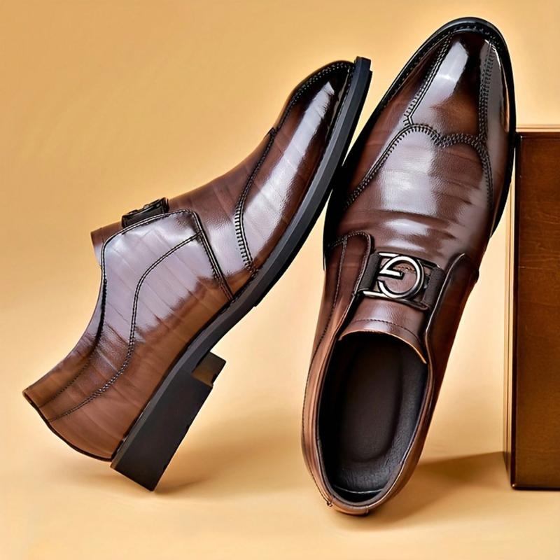 Stylish Slip-On Oxford Dress Shoes For Men - Perfect For Formal, Casual, Business, Weddings & Work - Lace-Up Design - Classic & Contemporary.