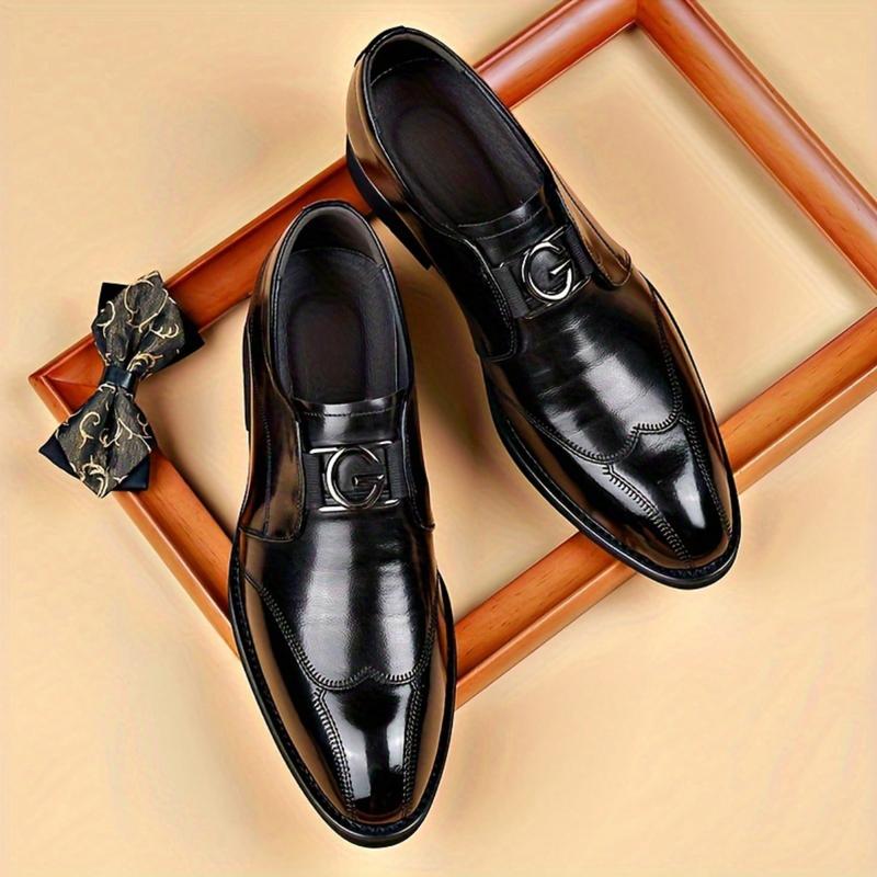 Stylish Slip-On Oxford Dress Shoes For Men - Perfect For Formal, Casual, Business, Weddings & Work - Lace-Up Design - Classic & Contemporary.