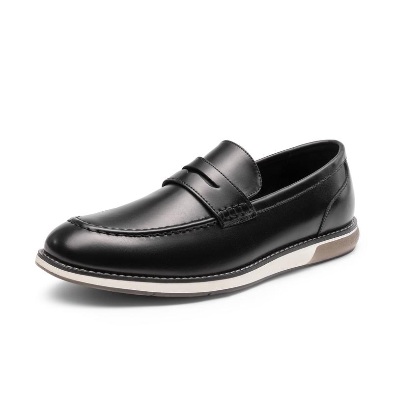 Bruno Marc Men's Vegan Leather Slip-On Penny Loafers