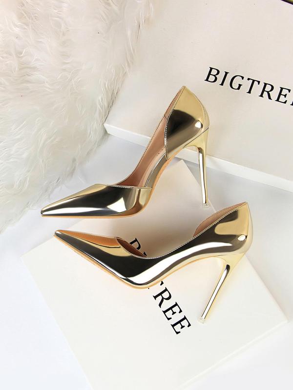 Women's Fashionable Solid Color Stiletto Heels, Elegant Pointed Toe High Heels for Party, Daily Wear for Women & Girls