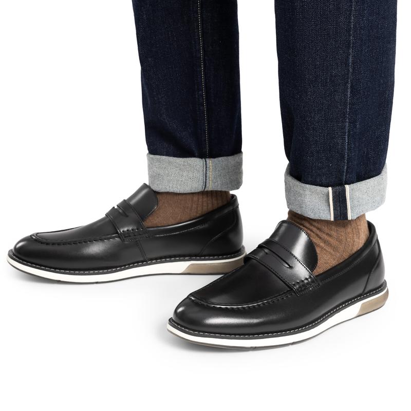 Bruno Marc Men's Vegan Leather Slip-On Penny Loafers