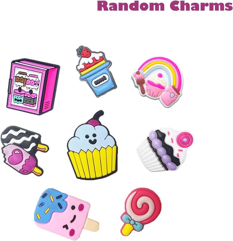 35,50,100Pcs Random Shoe Charms for Girls Cartoon Cute PVC Shoes Accessories Charms,Lovely Charms Pack for ,Kawaii Pink Charms Shoe Decorations & Bracelet Wristband Party Gifts