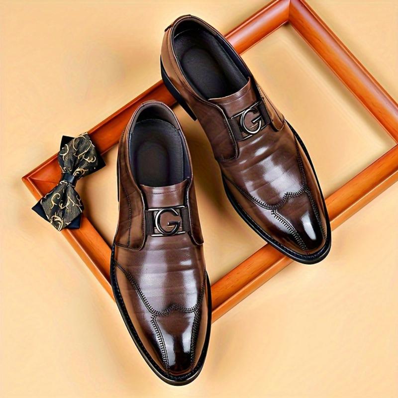 Stylish Slip-On Oxford Dress Shoes For Men - Perfect For Formal, Casual, Business, Weddings & Work - Lace-Up Design - Classic & Contemporary.