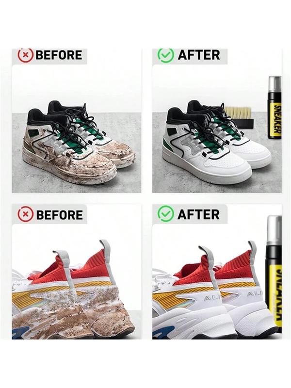 Shoe Care Kit, Including Cleaning Mousse, Brush & Cloth, Shoe Cleaning Kit for Sneaker, Boot, Canvas, PU, Fabric Footwear