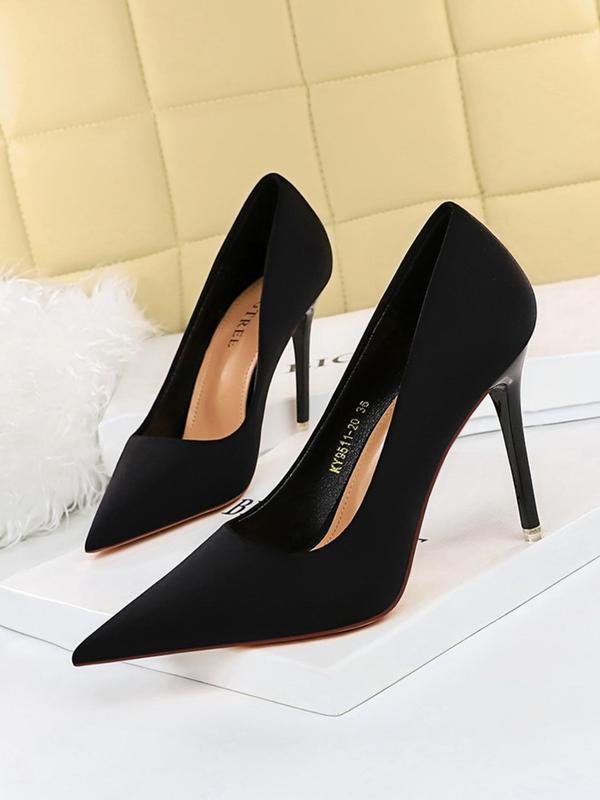 Women's Solid Color Stiletto Heels, Elegant Pointed Toe High Heels for Party, Daily Clothing Decor, Fashionable Shoes for Women & Girls