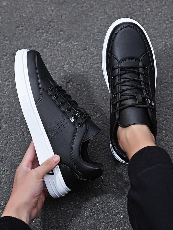 Men's Sporty Lace up Low Top Skate Sneakers, Casual Comfortable Breathable Skate Shoes, Fashionable Non-slip Sneakers for Daily Footwear