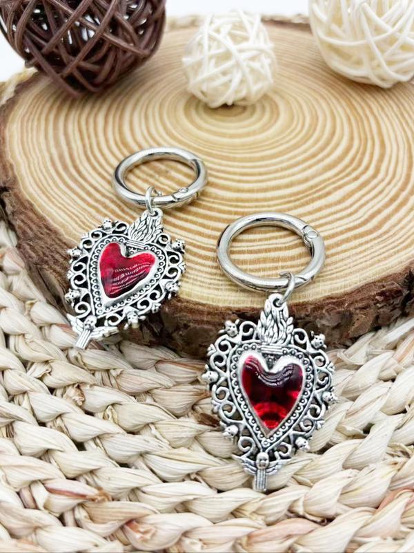 Punk Style Gothic Heart Pendant Shoe Charms, Fashionable Shoe Decoration Charms for Women & Men, Trendy All-match & Exquisite Shoe Charms for Birthday Gift