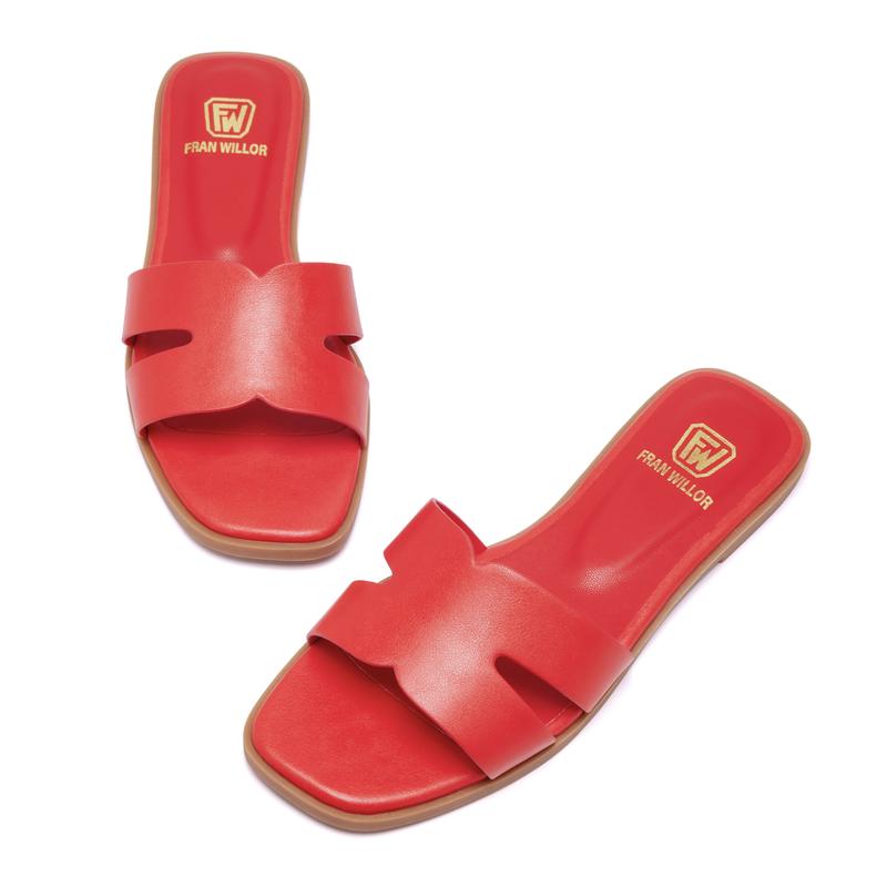 Women's Flat Sandals Slip On Slides Sandals Square Open Toe Fashion Slides Casual Beach Slippers Walking Shoes Footwear  sandals trendy