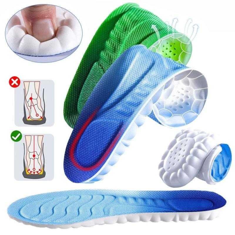 4D Super Soft Max Comfort Shoe Insoles + Foot Arch Support! Footwear Foam