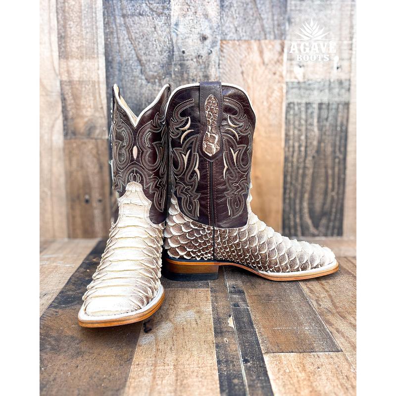 PYTHON PRINT MATTE | MEN SQUARE TOE WESTERN COWBOY BOOTS