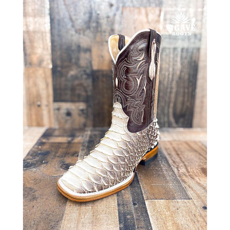 PYTHON PRINT MATTE | MEN SQUARE TOE WESTERN COWBOY BOOTS