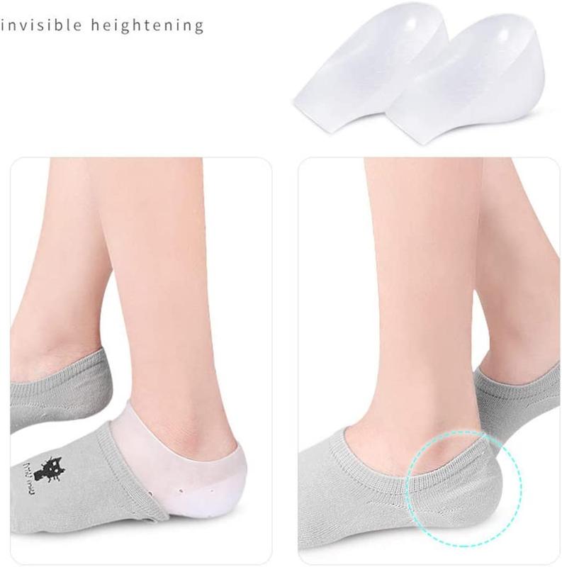 Invisible Inner Height Enhancement Insoles 2.5cm- Height Increase & Invisible Shoe Lift Arch Inserts, Shock Absorption Heel Cushion Pads for men&women