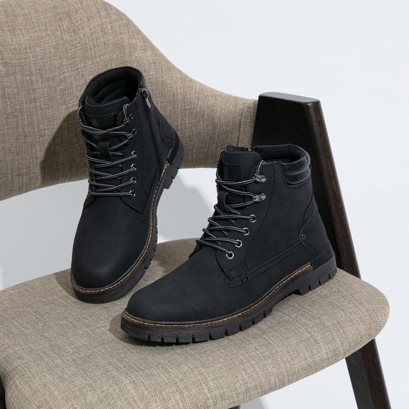 Men's Boots Zipper Casual Boots Hiking Chukka Boots for Men