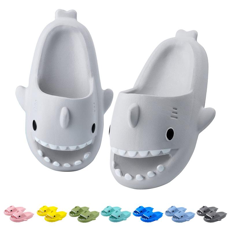 Cloud Shark Slides Non-Slip Novelty Open Toe Sandals Extremely Comfy Cushioned Thick Sole Cute Cartoon Shower Slippers Indoor & Outdoor