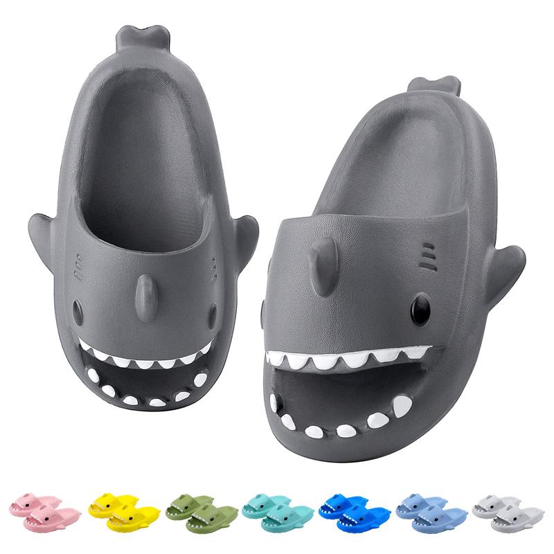 Cloud Shark Slides Non-Slip Novelty Open Toe Sandals Extremely Comfy Cushioned Thick Sole Cute Cartoon Shower Slippers Indoor & Outdoor