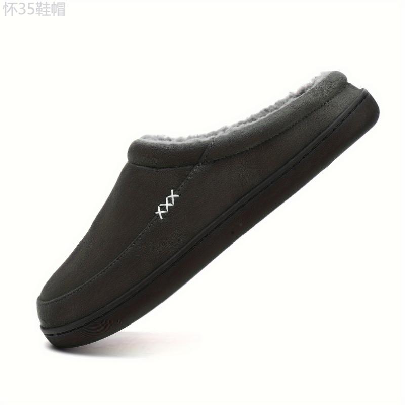 Men's Cotton Slippers, Black, 5 Styles, Non-Slip, Durable, Comfortable, Casual Fashion, Indoor Outdoor, Everyday & Party Wear, Slip-On, Fabric Upper, TPR Sole, No Insole, Round Toe Boy Footwear Walking Shoes Shoe Flipflop Slide Dance Daddy