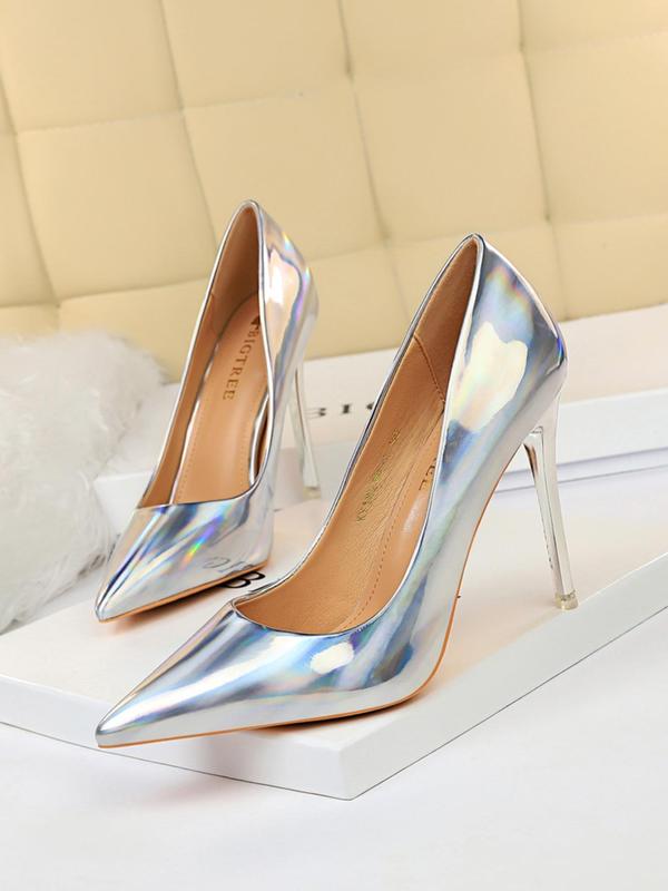 Women's Fashionable Solid Color Pointed Toe High Heels, Elegant Stiletto Heels for Party, Daily Wear for Women & Girls