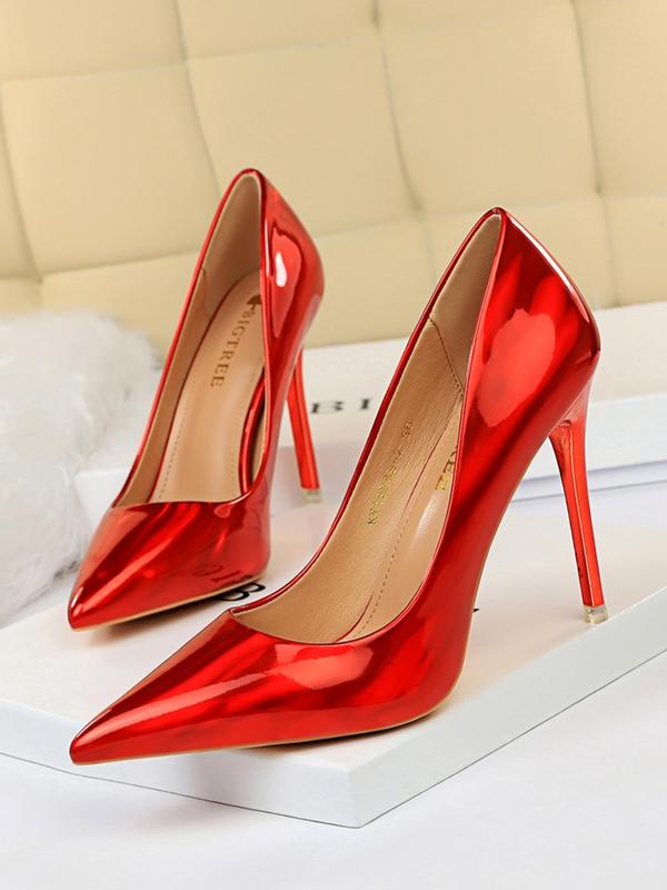 Women's Fashionable Solid Color Pointed Toe High Heels, Elegant Stiletto Heels for Party, Daily Wear for Women & Girls