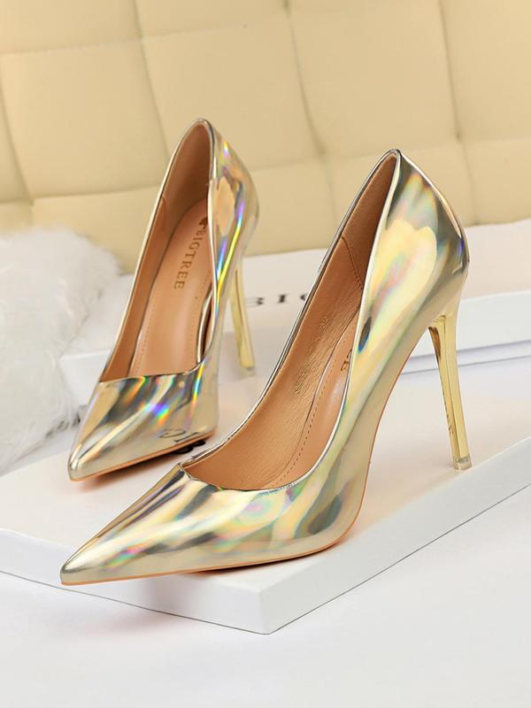 Women's Fashionable Solid Color Pointed Toe High Heels, Elegant Stiletto Heels for Party, Daily Wear for Women & Girls